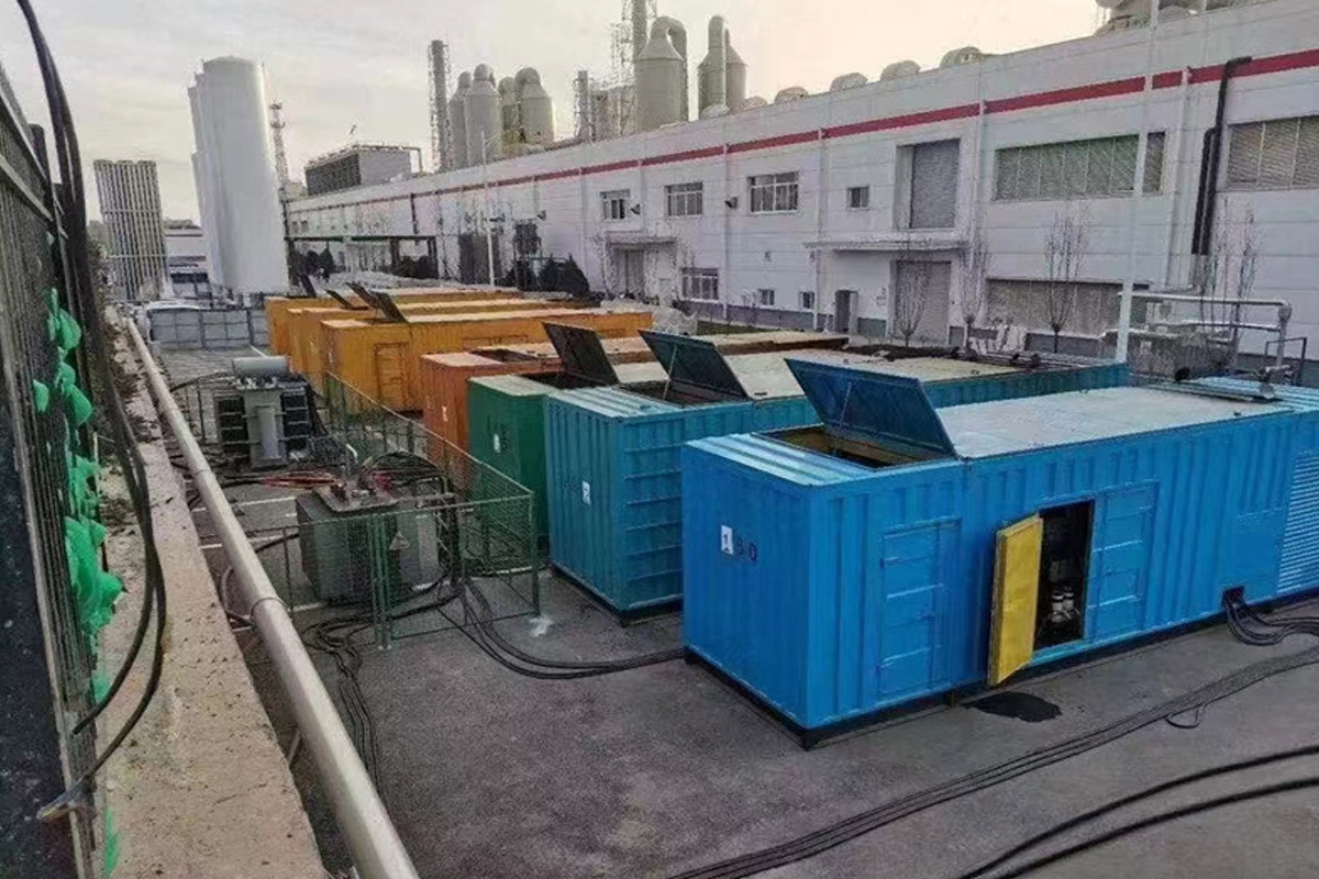 宣州发电机租赁施工现场